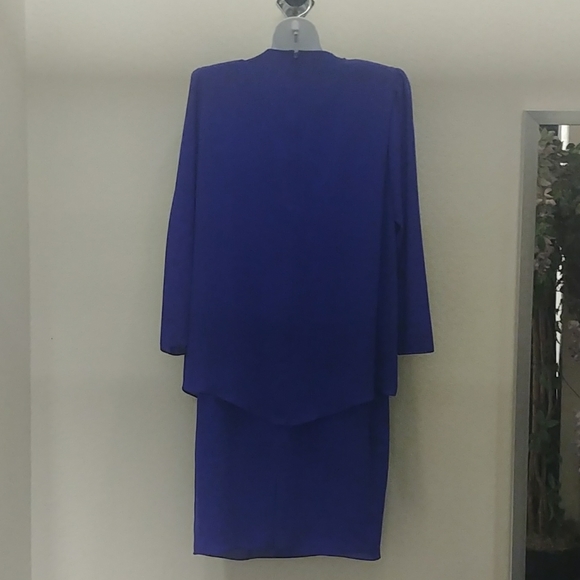 Vintage Ursula of Switzerland Purple Chiffon Dress - Picture 5 of 11